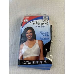 Playtex 18hr bra Ultimate Shoulder Comfort 44dd black #4693 sir varilla new
